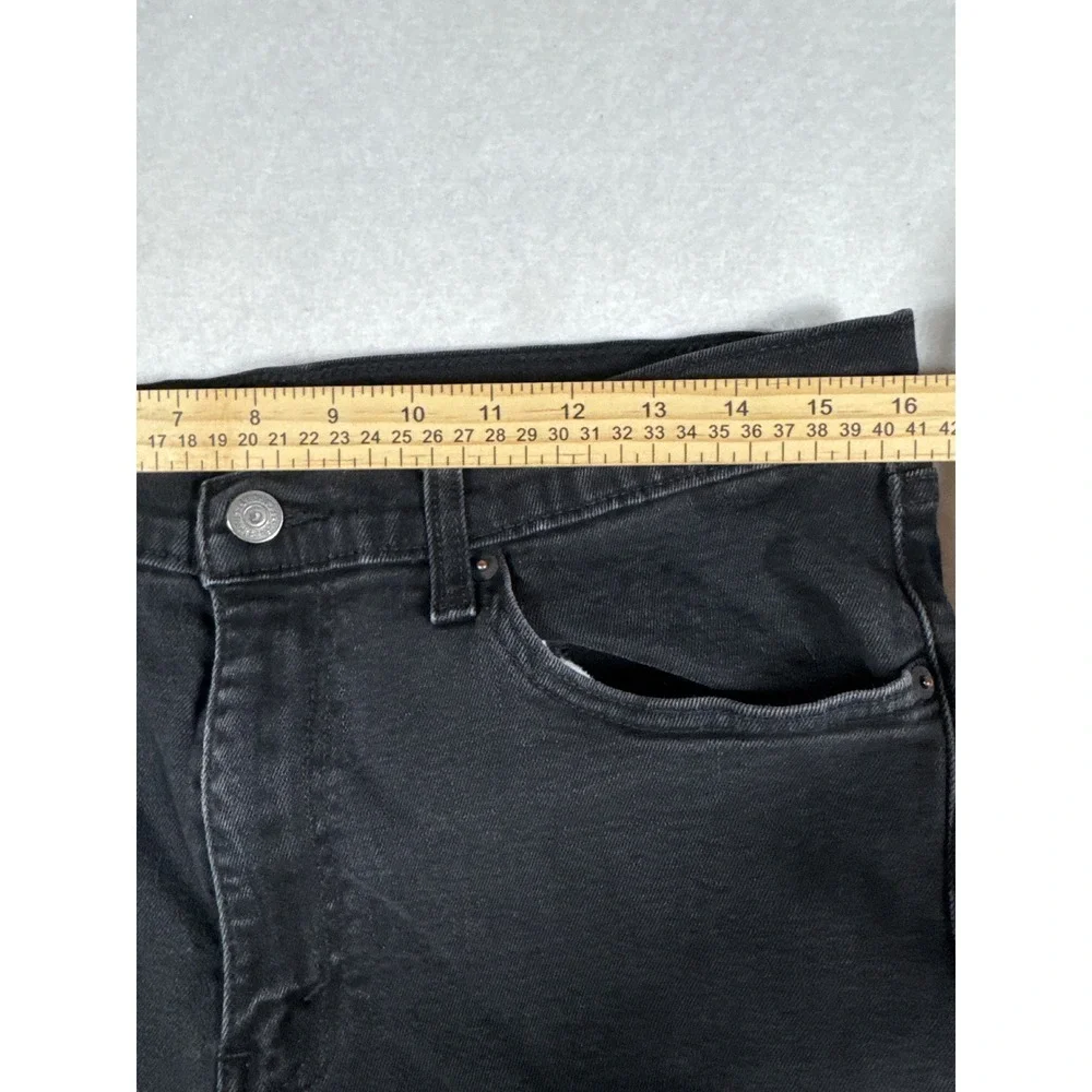 Levis 511 Slim Fit Jeans Mens 36x29 Washed Black Denim Pants